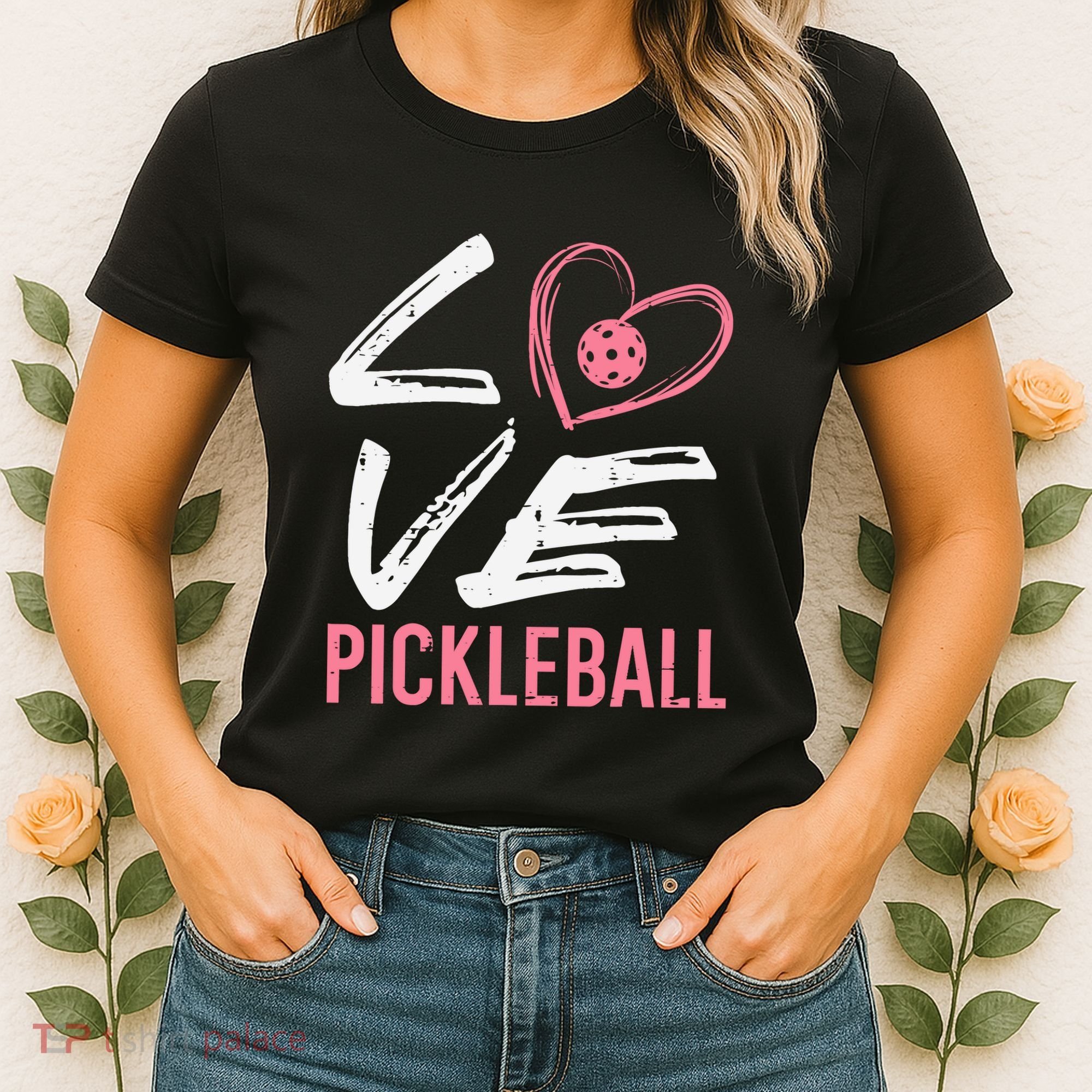 Love Pickleball Heart Pickle Ball Women's T-Shirt