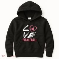 Love Pickleball Heart Pickle Ball Kids Hoodie thumb 0