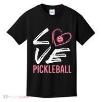 Love Pickleball Heart Pickle Ball Kids T-Shirt thumb 0