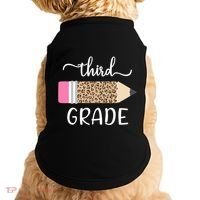 Leopard Print Hello Third Grade First Day Of School Teacher Funny Gift Doggie Tank thumb 0