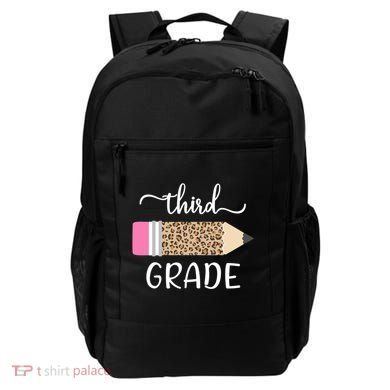 Leopard Print Hello Third Grade First Day Of School Teacher Funny Gift Backpack