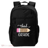 Leopard Print Hello Third Grade First Day Of School Teacher Funny Gift Backpack thumb 0
