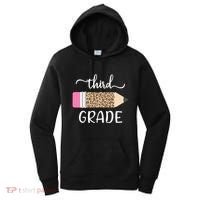 Leopard Print Hello Third Grade First Day Of School Teacher Funny Gift Women's Hoodie thumb 0