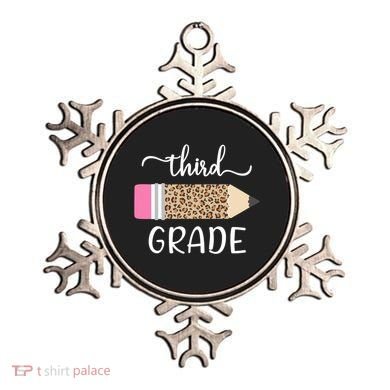 Leopard Print Hello Third Grade First Day Of School Teacher Funny Gift Ornament