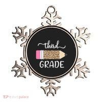 Leopard Print Hello Third Grade First Day Of School Teacher Funny Gift Ornament thumb 0