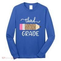 Leopard Print Hello Third Grade First Day Of School Teacher Funny Gift Long Sleeve Shirt thumb 0