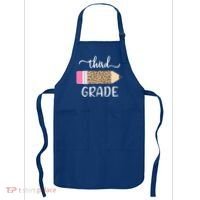 Leopard Print Hello Third Grade First Day Of School Teacher Funny Gift Apron thumb 0