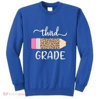 Leopard Print Hello Third Grade First Day Of School Teacher Funny Gift Sweatshirt thumb 0