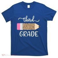 Leopard Print Hello Third Grade First Day Of School Teacher Funny Gift T-Shirt thumb 0