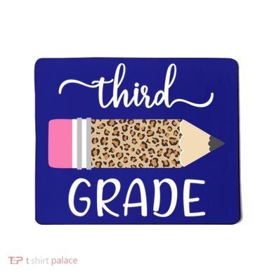 Leopard Print Hello Third Grade First Day Of School Teacher Funny Gift Mousepad