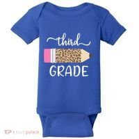 Leopard Print Hello Third Grade First Day Of School Teacher Funny Gift Baby Bodysuit thumb 0