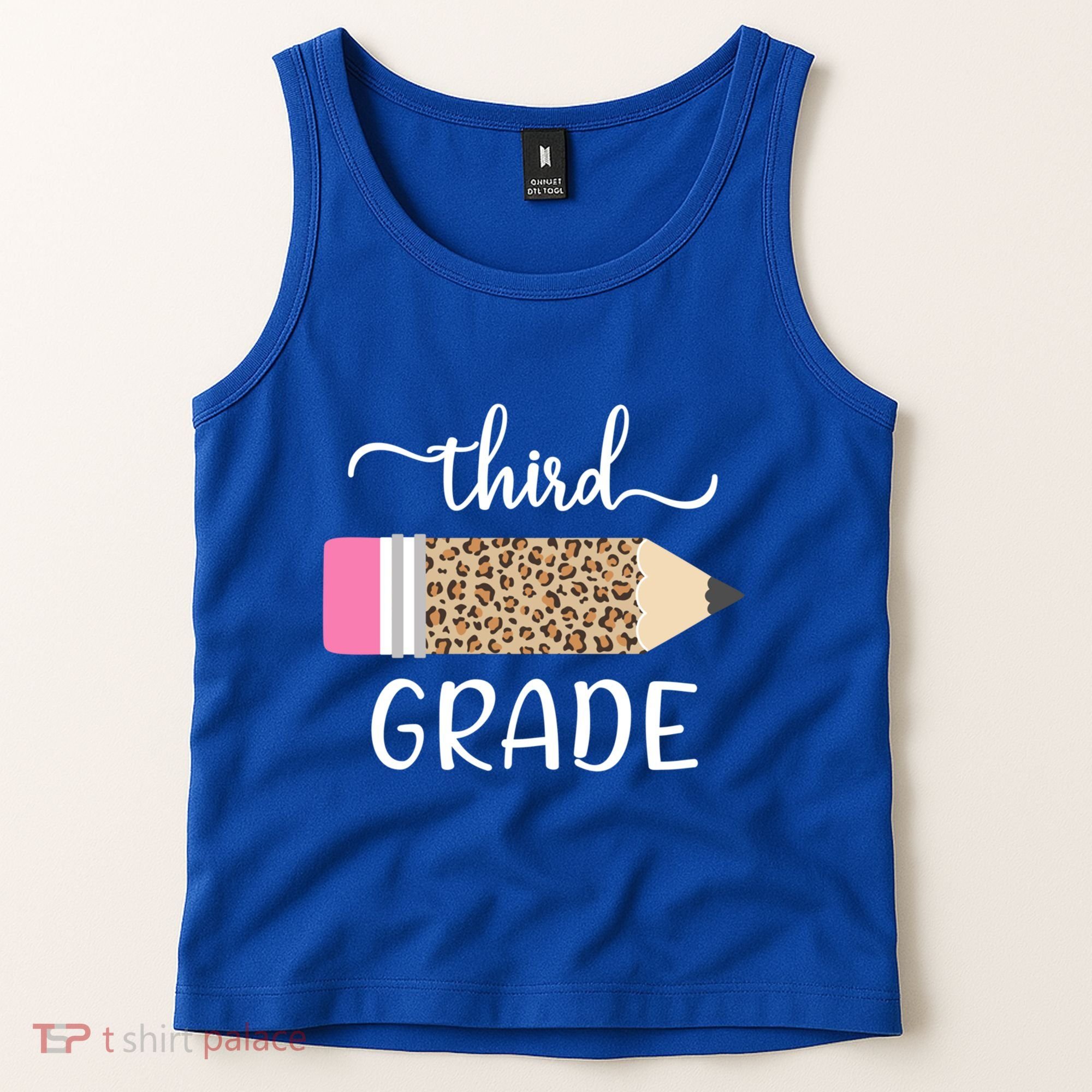 Leopard Print Hello Third Grade First Day Of School Teacher Funny Gift Tank Top