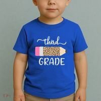 Leopard Print Hello Third Grade First Day Of School Teacher Funny Gift Toddler T-Shirt thumb 2