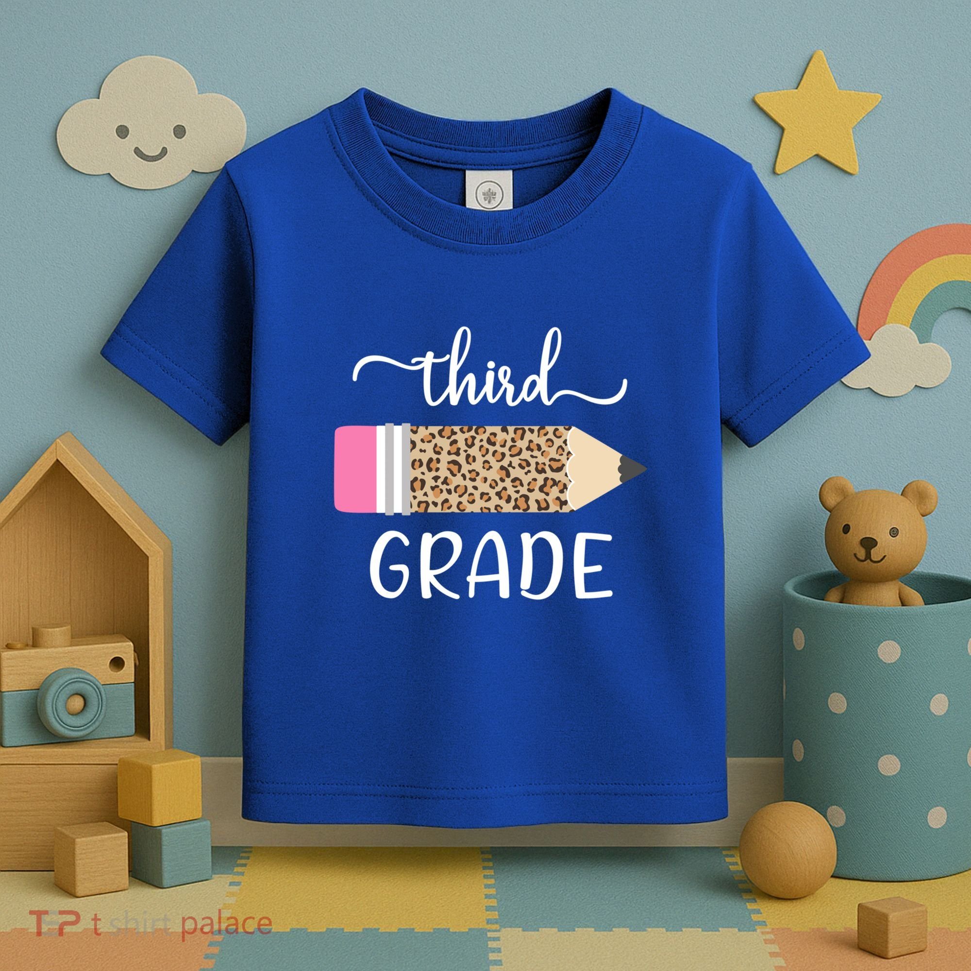 Leopard Print Hello Third Grade First Day Of School Teacher Funny Gift Toddler T-Shirt