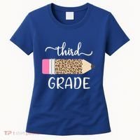 Leopard Print Hello Third Grade First Day Of School Teacher Funny Gift Women's T-Shirt thumb 0