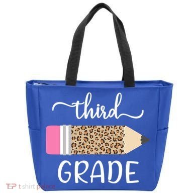 Leopard Print Hello Third Grade First Day Of School Teacher Funny Gift Tote Bag