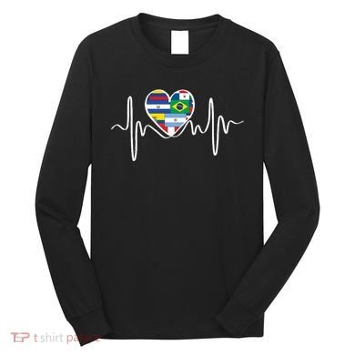 Latino Pulse Heart Hispanic Heritage Long Sleeve Shirt