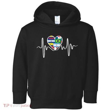 Latino Pulse Heart Hispanic Heritage Toddler Hoodie
