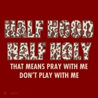 Leopard Print Half Hood Half That Means Pray With Me Dont Play With Me Sweatshirt thumb 2