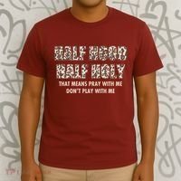 Leopard Print Half Hood Half That Means Pray With Me Dont Play With Me T-Shirt thumb 3