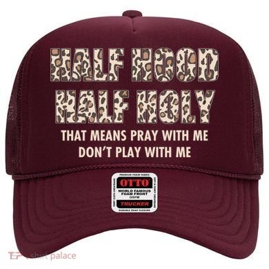 Leopard Print Half Hood Half That Means Pray With Me Dont Play With Me Hat