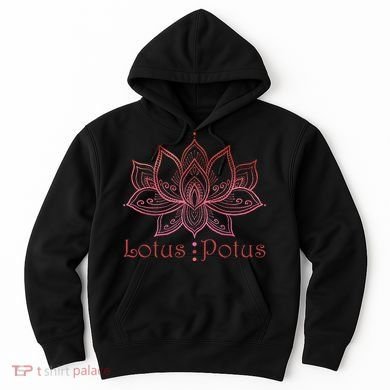 Lotus Potus In Red And Shades Hoodie
