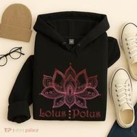 Lotus Potus In Red And Shades Hoodie thumb 4