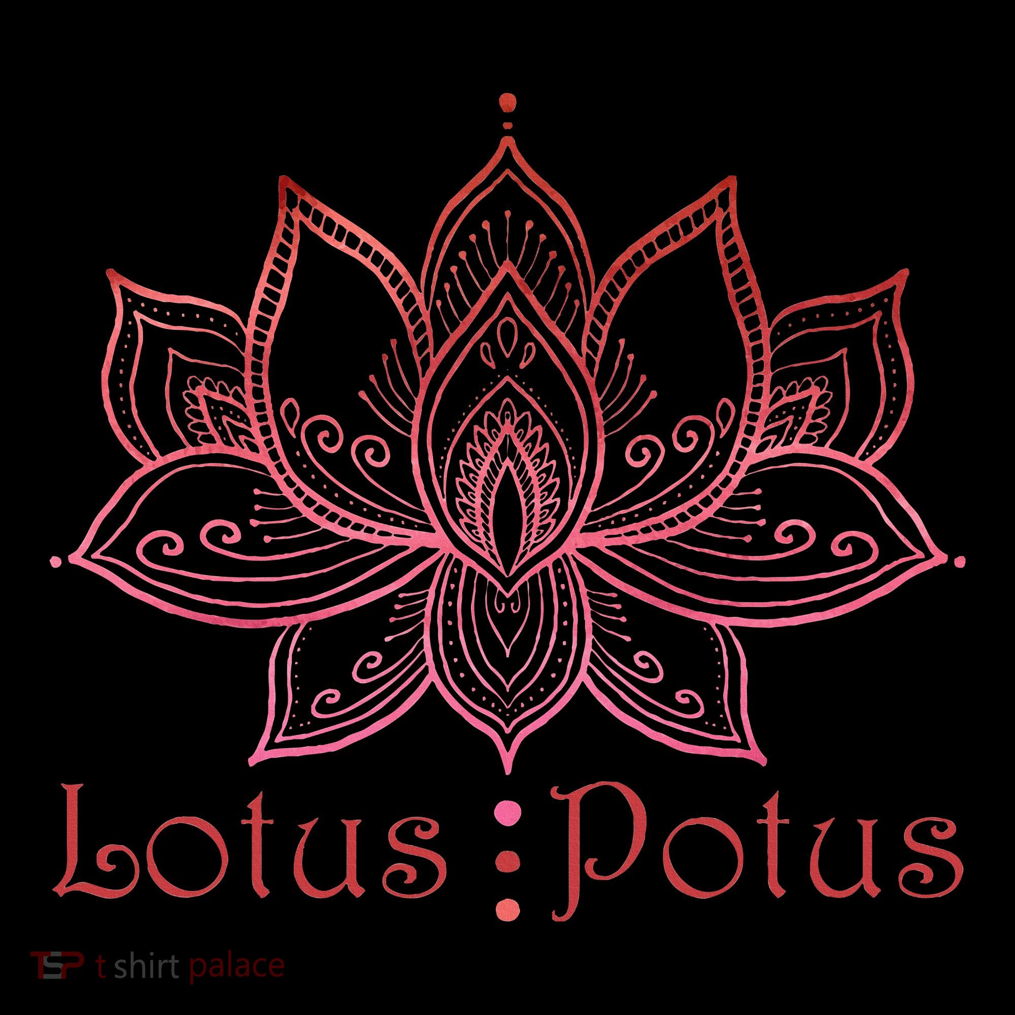 Lotus Potus In Red And Shades Women's Hoodie