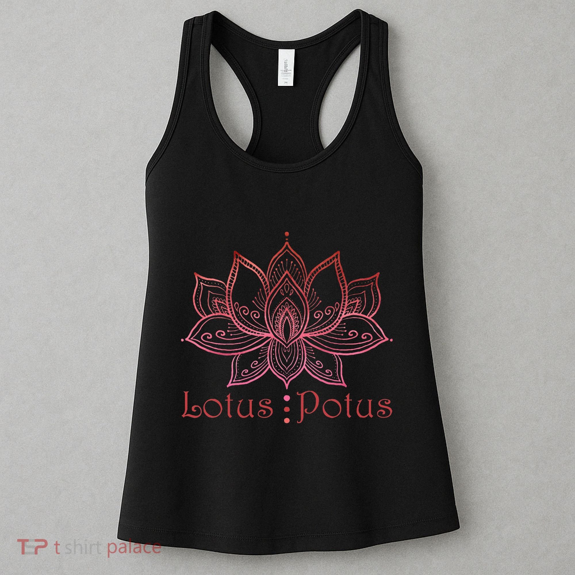 Lotus Potus In Red And Shades Women's Tank Top