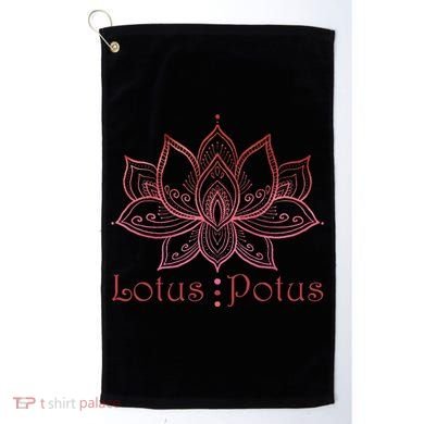 Lotus Potus In Red And Shades Golf Towel