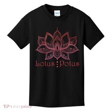 Lotus Potus In Red And Shades Kids T-Shirt