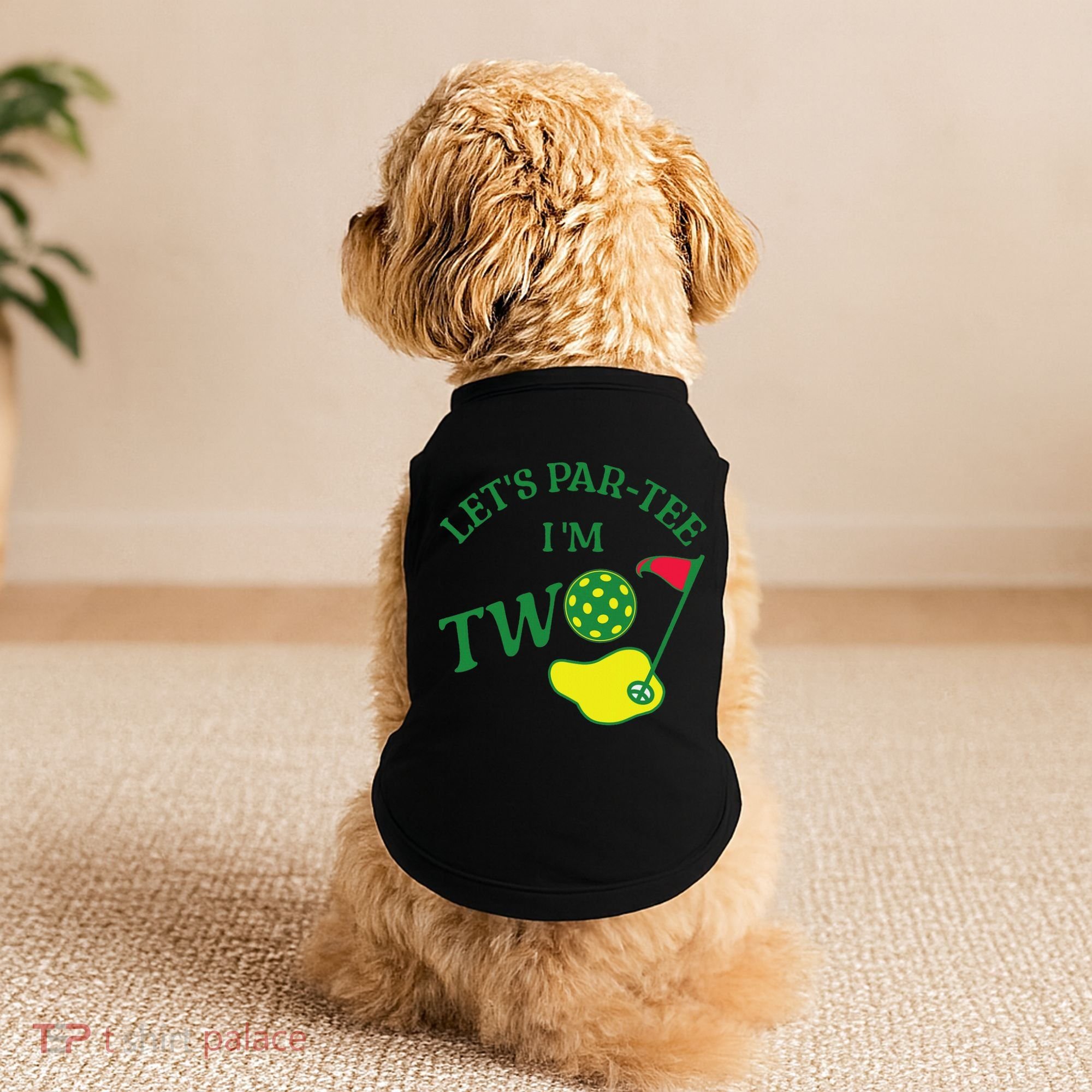 Let's Par I'm Two Golf 2nd Birthday Doggie Tank
