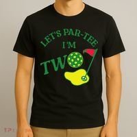 Let's Par I'm Two Golf 2nd Birthday T-Shirt thumb 3