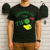 Let's Par I'm Two Golf 2nd Birthday T-Shirt thumb 6