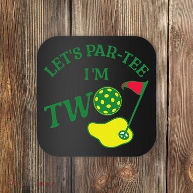 Let's Par I'm Two Golf 2nd Birthday Coaster