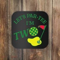 Let's Par I'm Two Golf 2nd Birthday Coaster thumb 0