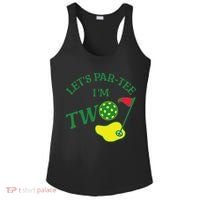 Let's Par I'm Two Golf 2nd Birthday Ladies PosiCharge Competitor Racerback Tank thumb 0