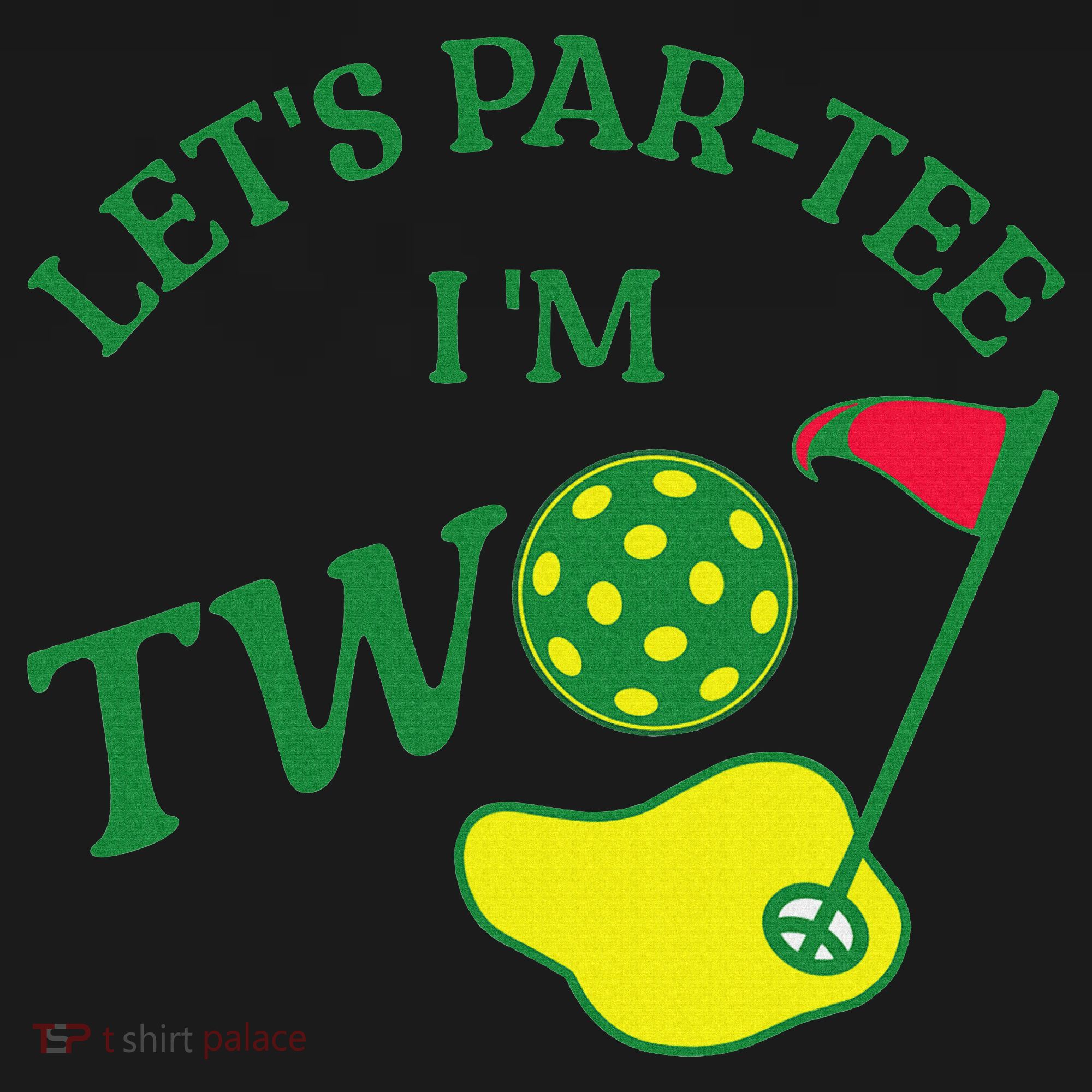 Let's Par I'm Two Golf 2nd Birthday Ladies PosiCharge Competitor Racerback Tank