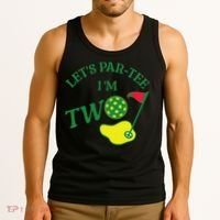 Let's Par I'm Two Golf 2nd Birthday Tank Top thumb 3