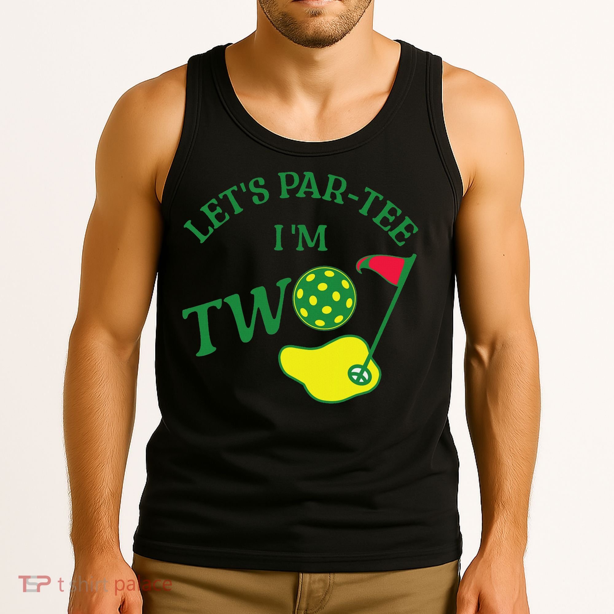 Let's Par I'm Two Golf 2nd Birthday Tank Top