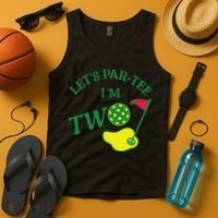 Let's Par I'm Two Golf 2nd Birthday Tank Top thumb 4