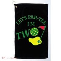 Let's Par I'm Two Golf 2nd Birthday Golf Towel thumb 0