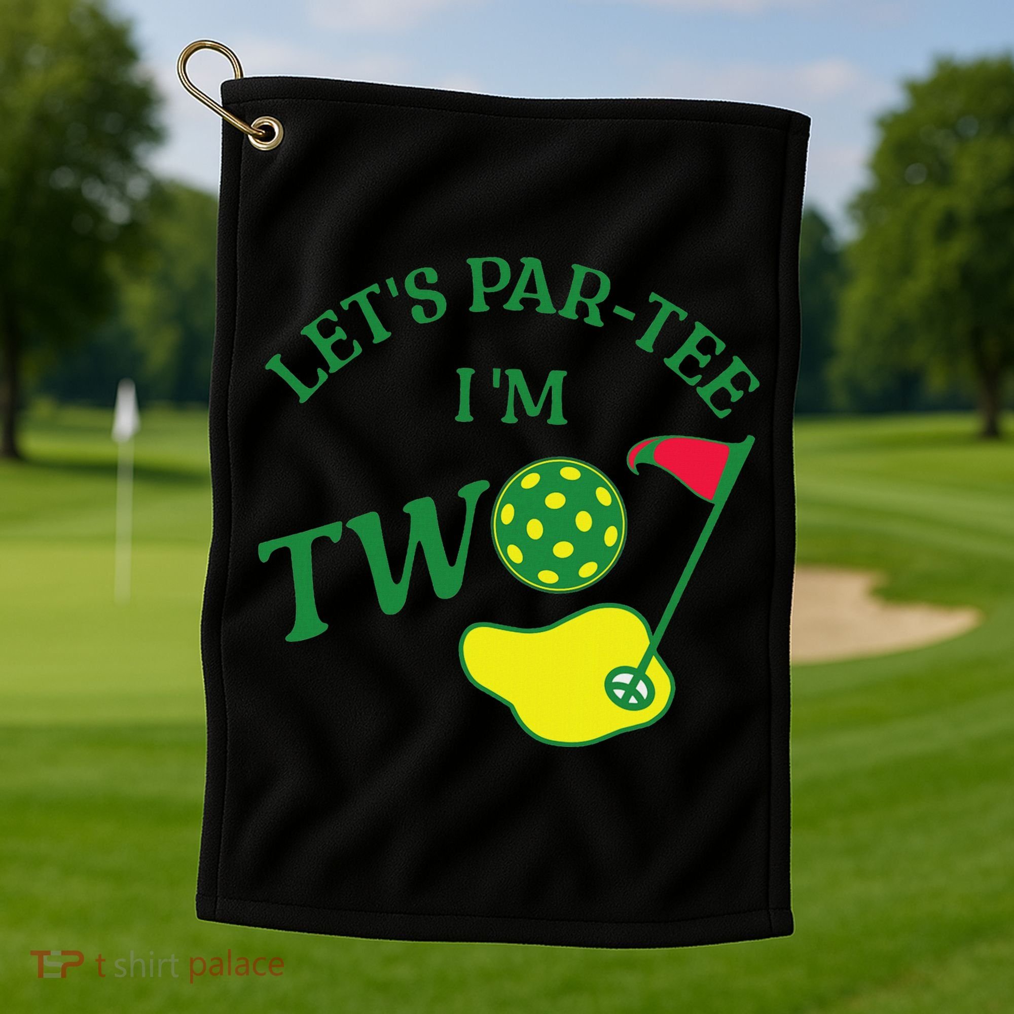 Let's Par I'm Two Golf 2nd Birthday Golf Towel