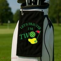 Let's Par I'm Two Golf 2nd Birthday Golf Towel thumb 2