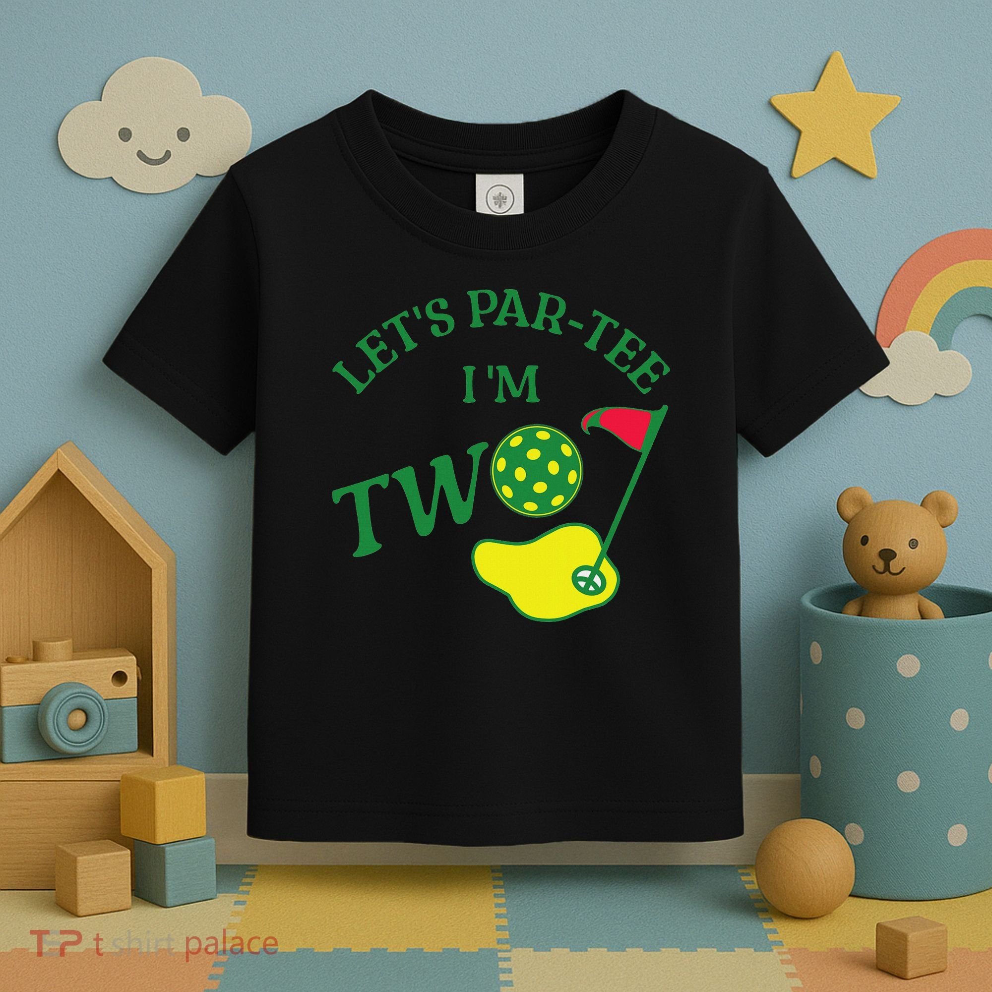 Let's Par I'm Two Golf 2nd Birthday Toddler T-Shirt