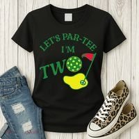 Let's Par I'm Two Golf 2nd Birthday Women's T-Shirt thumb 3