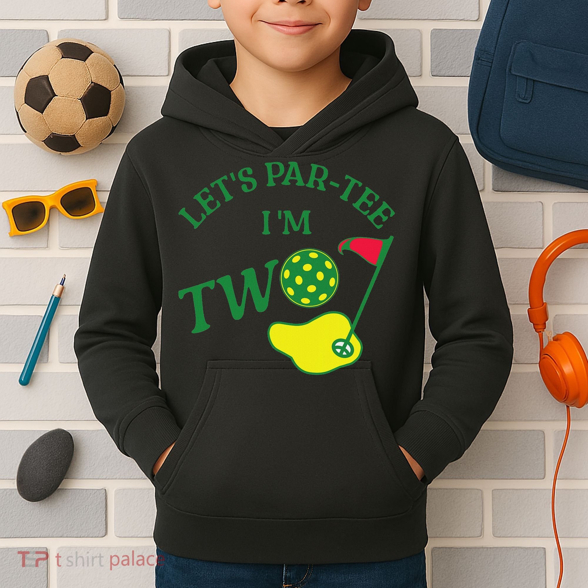 Let's Par I'm Two Golf 2nd Birthday Kids Hoodie