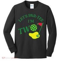 Let's Par I'm Two Golf 2nd Birthday Kids Long Sleeve Shirt thumb 0