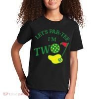Let's Par I'm Two Golf 2nd Birthday Kids T-Shirt thumb 2