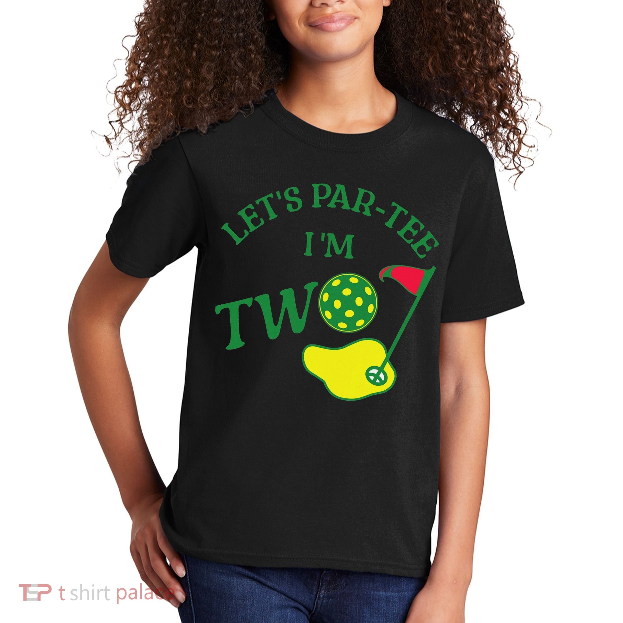Let's Par I'm Two Golf 2nd Birthday Kids T-Shirt